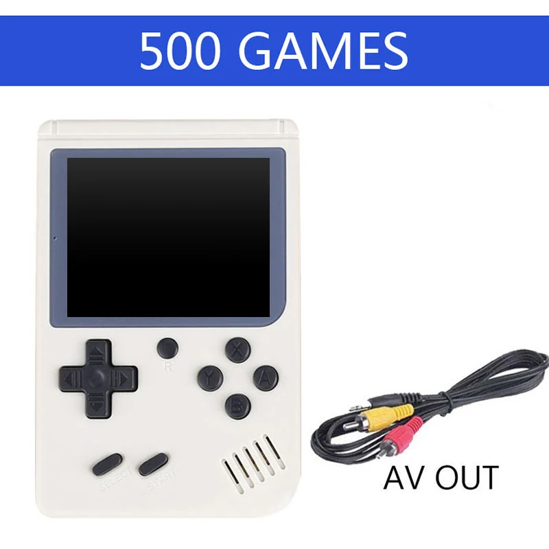 White Новинка 500 игры ретро портативная мини игровая консоль 8 бит карманный портативный игровой плеер встроенные классические игры лучший подарок для ребенка - Цвет: White