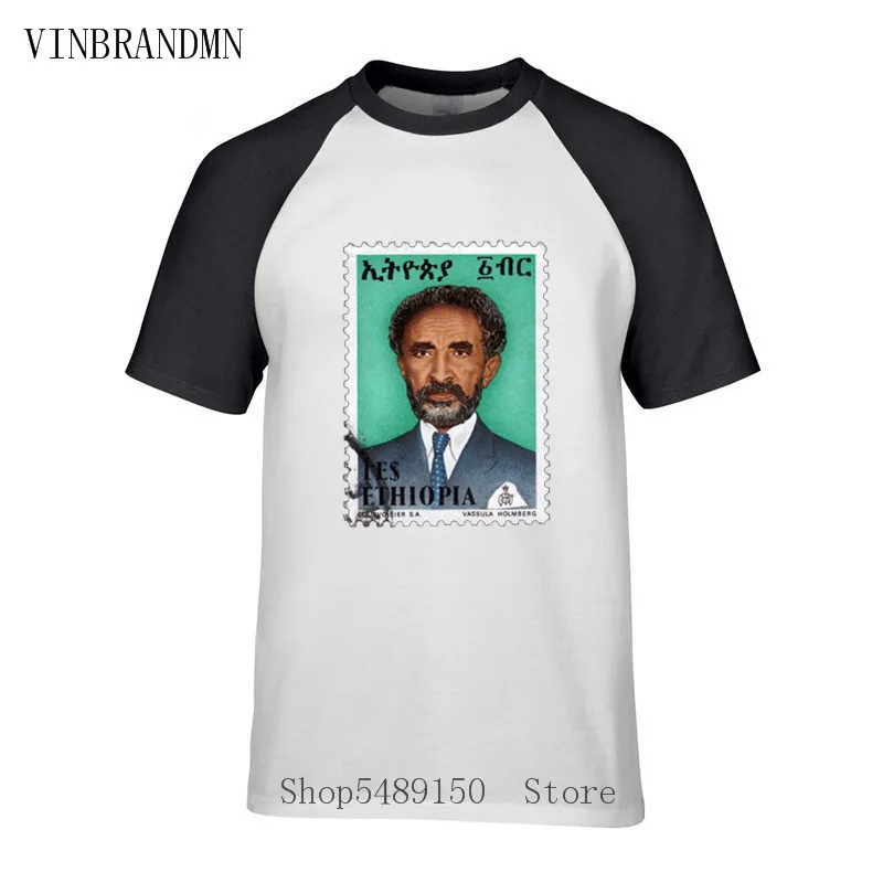 Новая футболка с изображением императора Haile Selassie героев Эфиопии Мужская