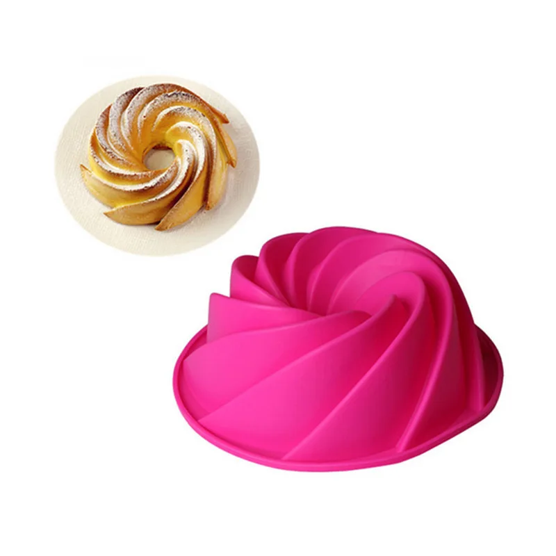 HKML 24 9*9 см Silikon Spirale собрать Выпекание Пан шифон саварен Kuchen форма мусс десерт