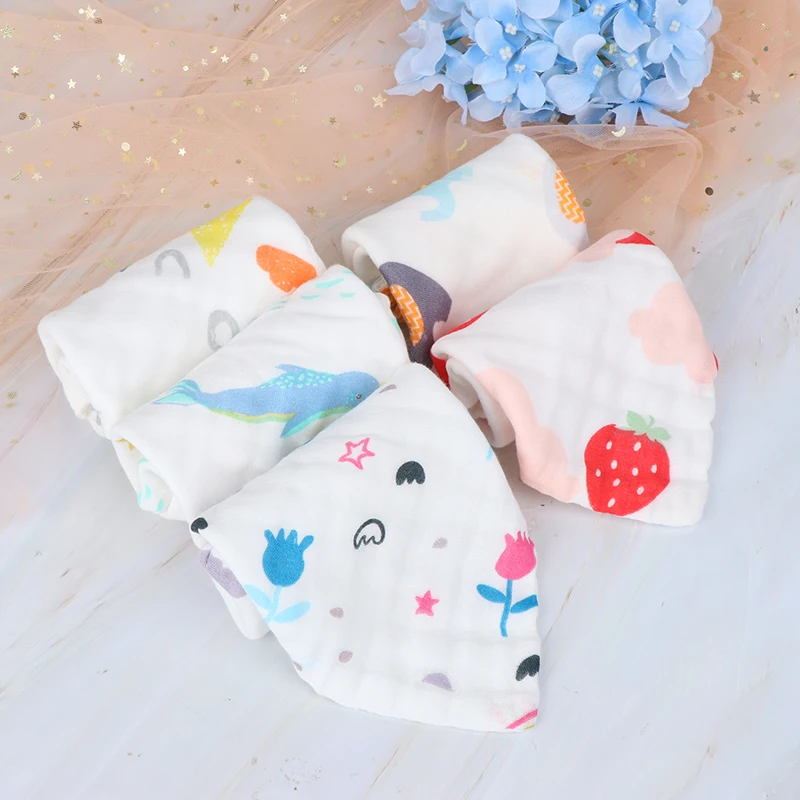  Face Towel 6 Layers Muslin Cotton Soft Baby Towels Handkerchief Bathing Feeding Washcloth Wipe Burp Cloths 25x25cm | Мать и ребенок