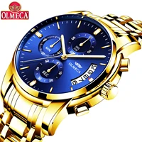 olmeca relogio masculino men watch luxury fashion sports watches 3atm waterproof clock chronograph wristwatch saat