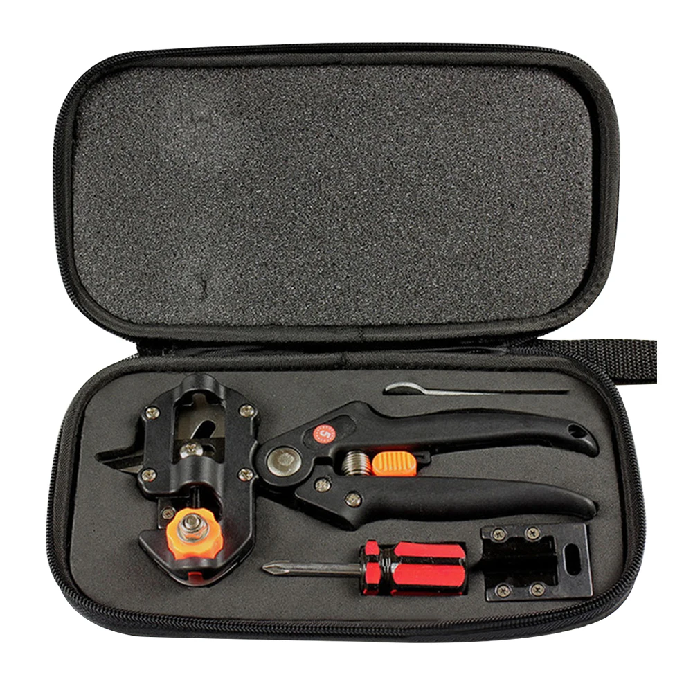 

1set Professional Nursery Grafting Tool Knife Garden Fruit Tree Pruner Kit Branch Twig Cutting Scissor Device with 2 Blades