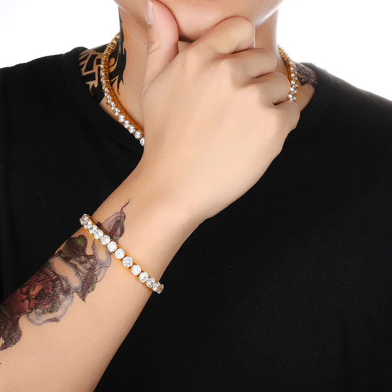 ZAKOL Роскошные теннисные браслеты 5 мм с фианитом хрустальный свадебный браслет