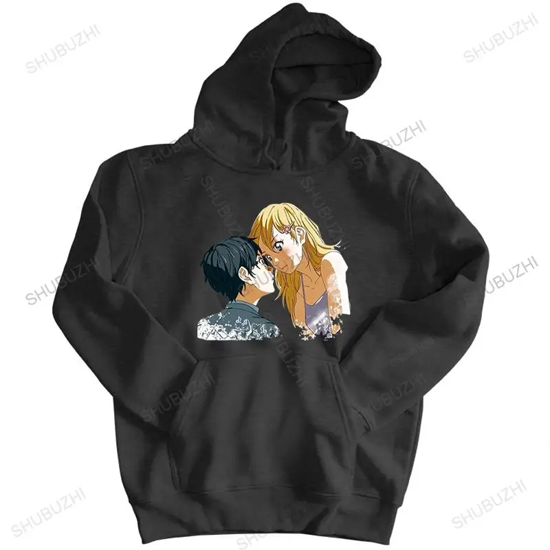 

men vintage zipper outwear Men pullover Shigatsu wa Kimi no Uso Your lie in April Unisex hoodie Printed hoody hooded coat top