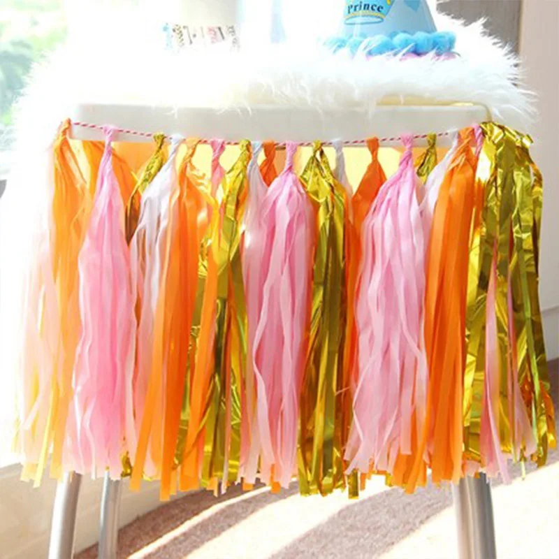 

15 Pcs Tassel Garland Banners Flags DIY Baby Shower Gold Pink Blue Black Baptism Decoration Birthday Party Supplies Decor