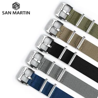 san martin military nato nylon strap 20mm sports watchband paratrooper watch bands comfortable universal high quality durable