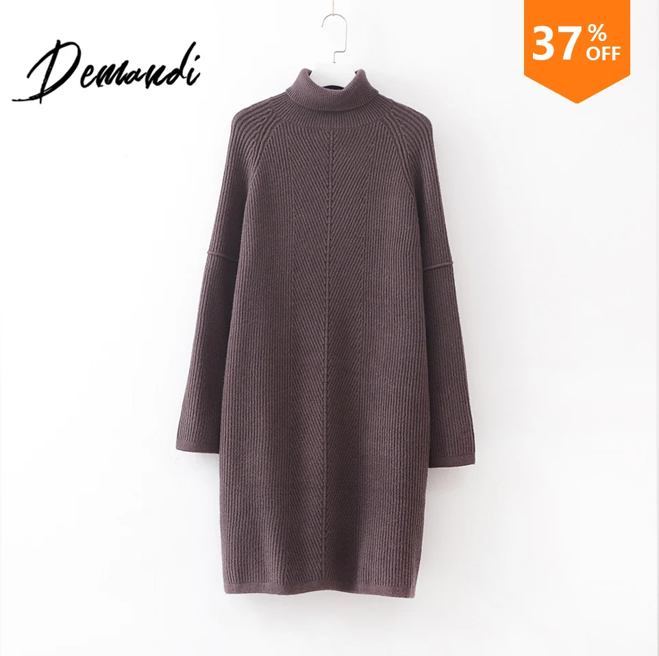DEMANDI женский свитер пуловер с высоким воротником осень и зима 2019 Новая мода Досуг