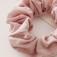 Autumn Winter Women Warm Cloth Fabric Big Hair Scrunchies Solid Soft Vintage Hair Gums Fabric Rubber Bands Fashion Solid Color