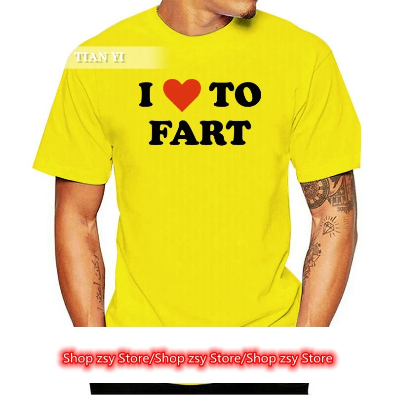 Футболка I Love To Fart в стиле ретро Мужская футболка с коротким рукавом и круглым