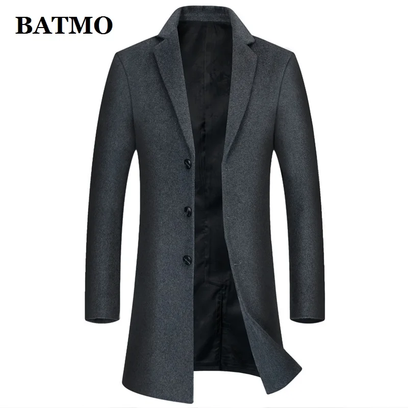 Новое поступление зимнее высококачественное шерстяное длинное пальто BATMO для