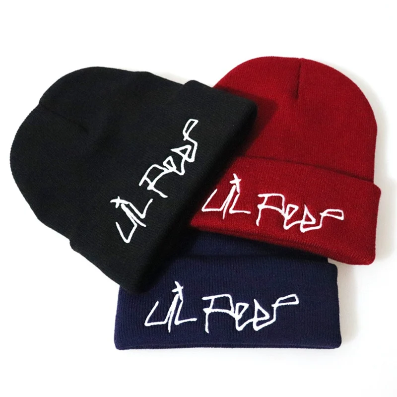 Lil Peep Beanie с вышивкой Love lil. peep Мужская и женская вязаная шапка вязанные шапочки Skullies теплая зимняя унисекс Лыжная хип-хоп шапка