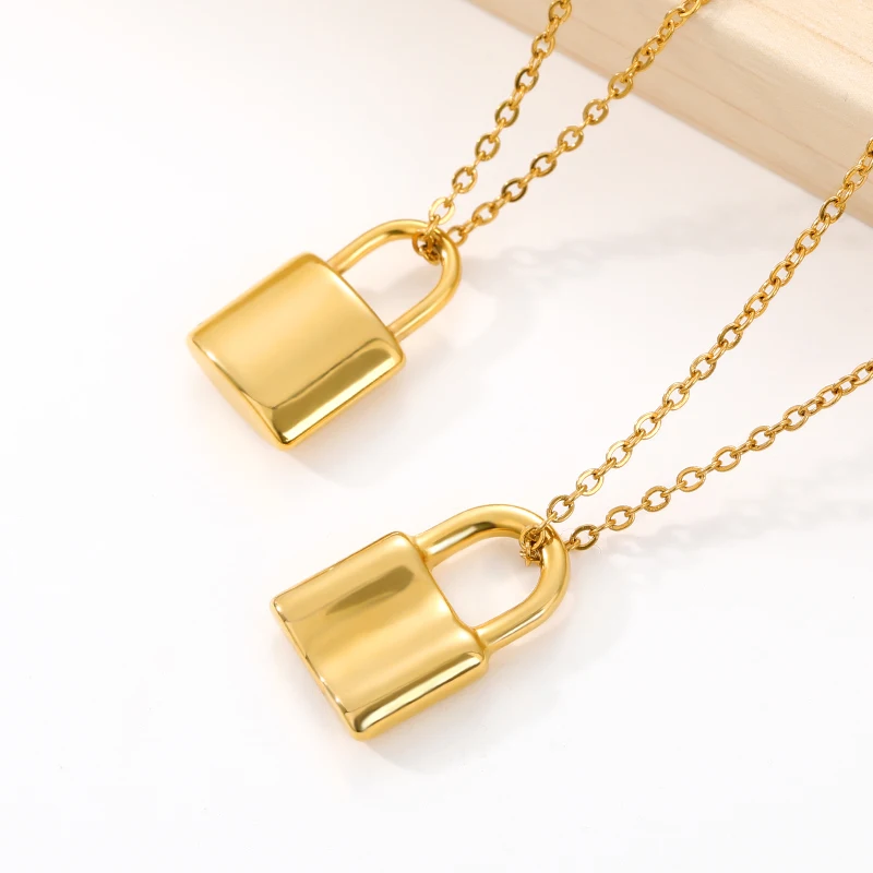 Ожерелье с вогнутым замком и выпуклым подвижная Подвеска из нержавеющей стали