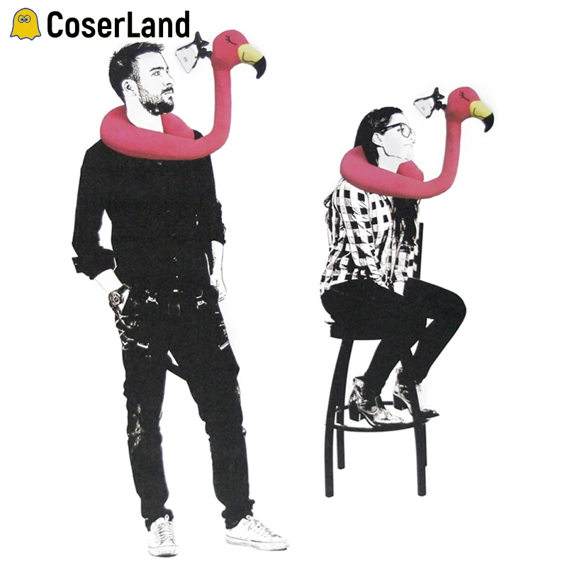 

Держатель для телефона Coserland для шеи, Многофункциональный Розовый Единорог, реквизит для косплея, 75 см, U-образная подушка со штативом, ленив...