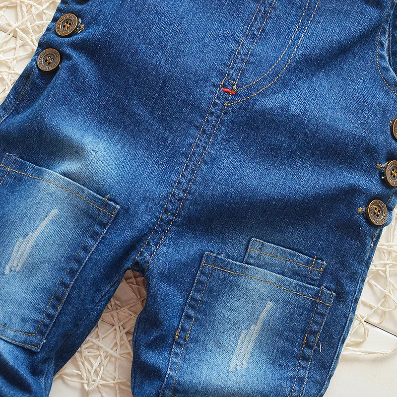 Джинсовый комбинезон для маленьких мальчиков с длинными брюками | Мать и ребенок