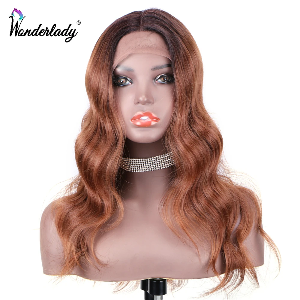 Синтетический парик WonderLady из швейцарского кружева 14 дюймов натуральный