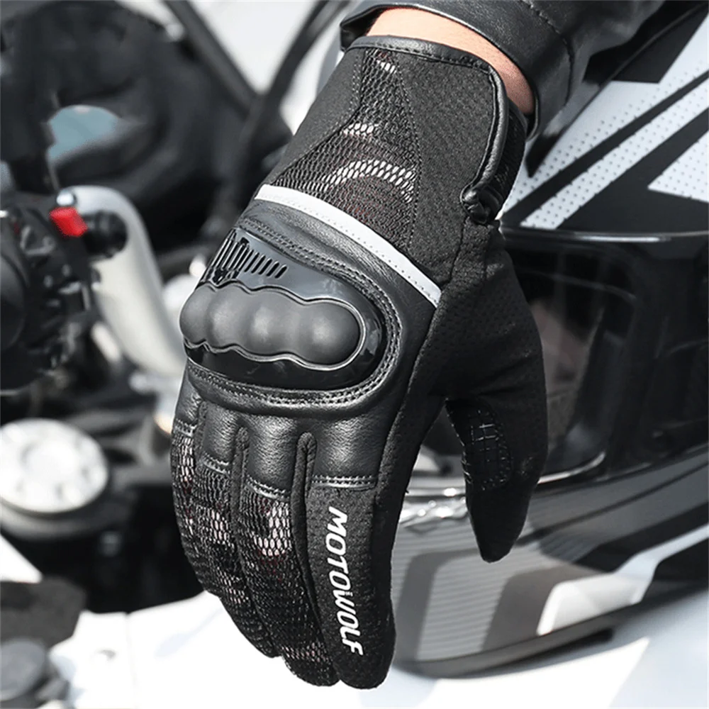 Перчатки MOTOWOLF для езды на мотоцикле защитные перчатки мотокросса мужские