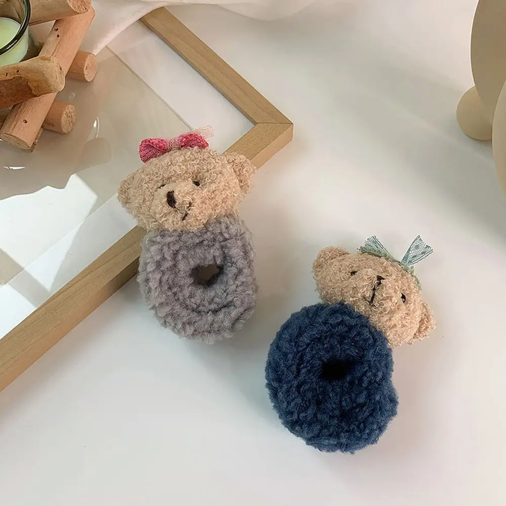 1 Pc Korean Patting Hair Ties Cute Girls Lamb Plush Bear Tie Sweet Bow Rope Bracelet Fashion Accessories |