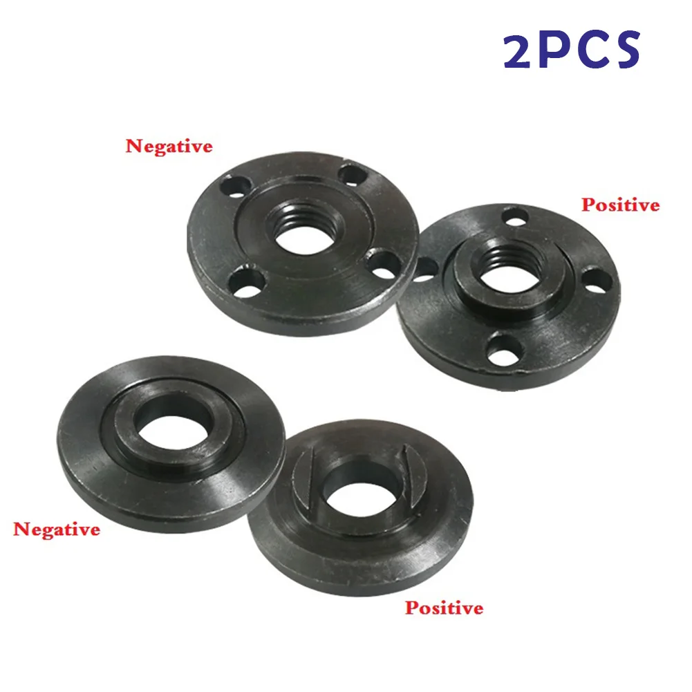 2pcs Flange Nut Set Tools M14 Thread Replacement Angle Grinder Inner Outer Flange Nut Set Tools Angle Grinder Accessories