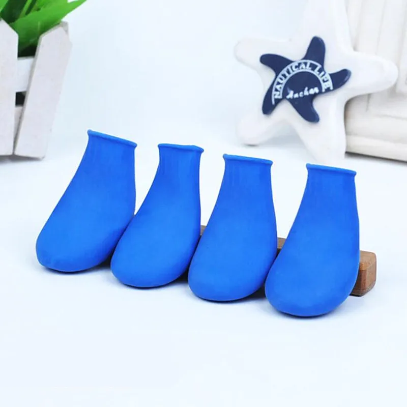 

Pets Boots Socks Waterproof Rubber Rain Dog Shoes Non Slip Outdoor Puppies Cachorro Shoes Candy Color