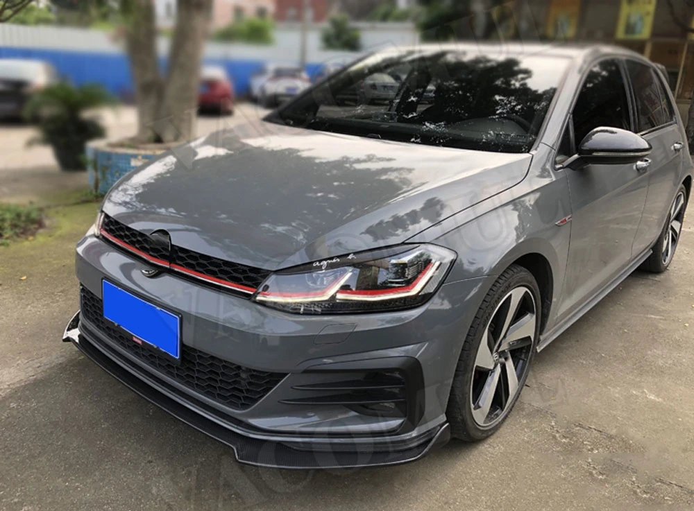 Карбоновое волокно передний бампер спойлер для VW Volkswagen MK7.5 Golf 7,5 GTI FRP голова подбородок Лопата протектор