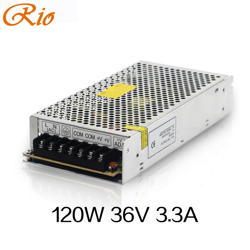 

120W 36V 3.3A Single Output Switching power supply for LED Strip light AC TO DC