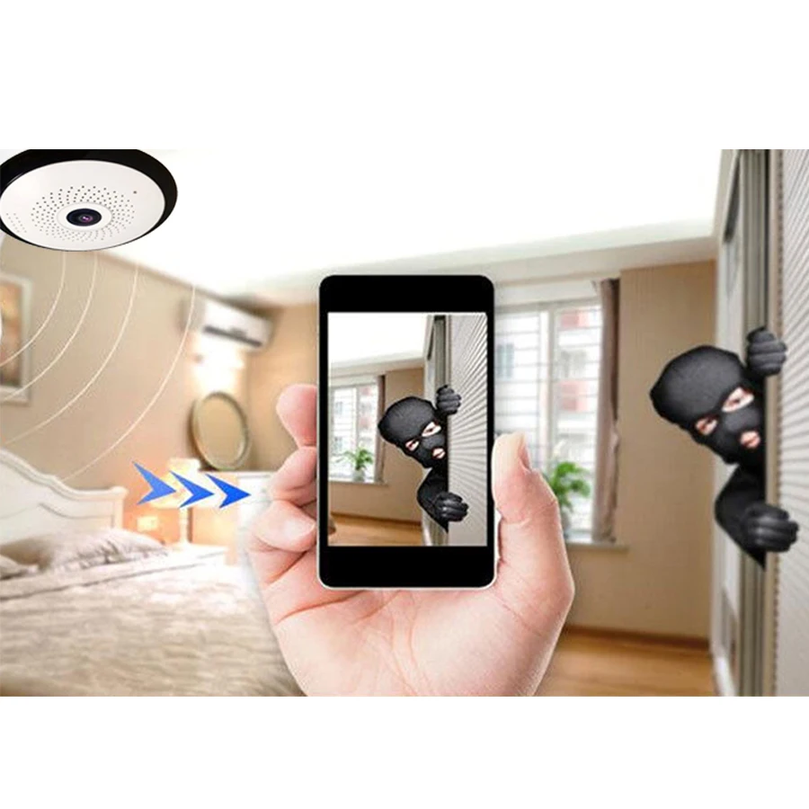 IP Wi Fi камера 3D VR панорамный вид Беспроводная купольная 360 градусов мини умная