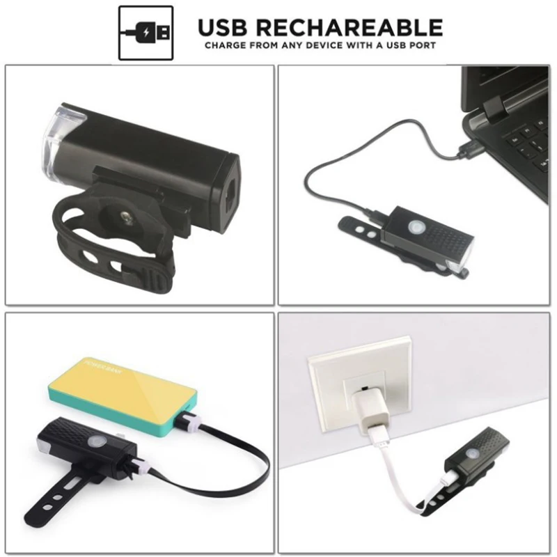 Водонепроницаемый велосипедный фонарь USB Перезаряжаемый 300 люмен велосипедный передний фонарь фара велосипедная фара велосипедный светодиодный фонарь