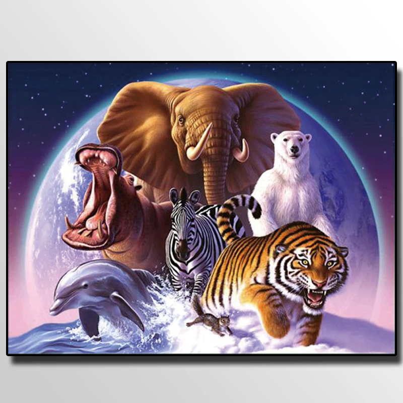

Алмазная живопись 5D, животное, слон, алмазная вышивка «сделай сам», дельфин, распродажа, домашний декор, подарок для ребенка, квадратная выши...