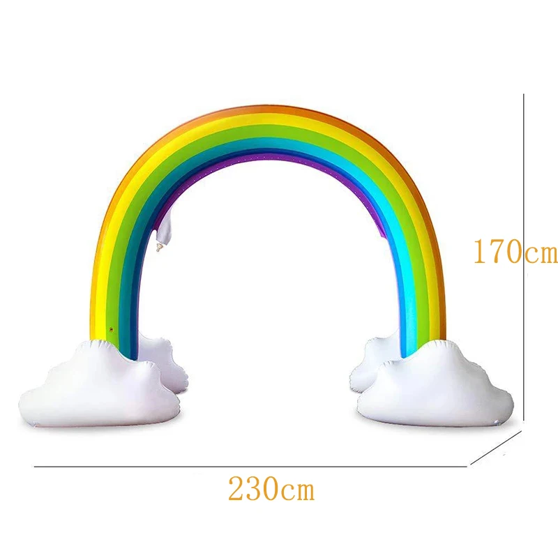 Гигантский надувной садовый разбрызгиватель Ginormous Rainbow Cloud Yard 238 см пляжные