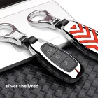 Цинковый сплав для стилизации автомобильного пульта чехол для ключей для Ford Focus 3 4 Mondeo MK3 MK4 Kuga Escape Edga 2017 2016 2015 2014 2013 сумка для ключей