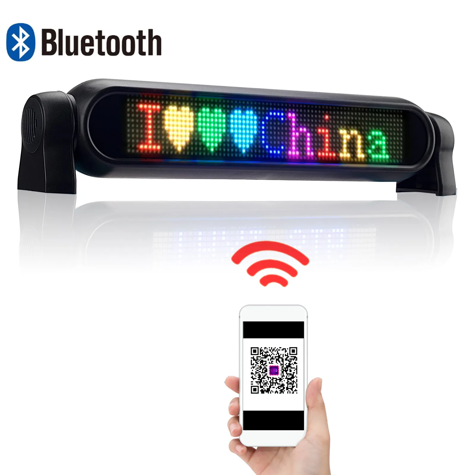 СВЕТОДИОДНЫЙ Автомобильный Программируемый дисплей с Bluetooth 12 В матричная