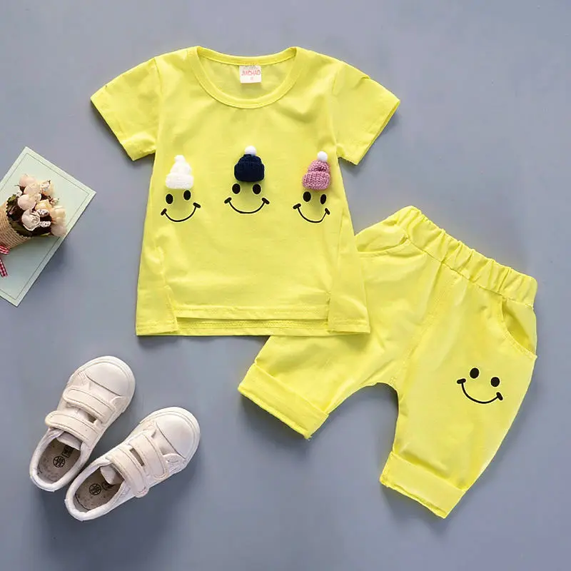 

Summer Children Clothing Baby Boys Girls Clothes Kids Fashion T Shirt Shorts 2pcs/sets Toddler Cotton Garment Infant Tracksuits