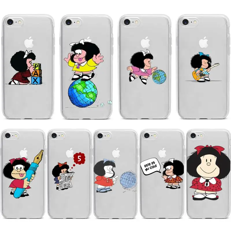 

Mafalda Phone Case For iPhone 12 Mini 11 Pro XS Max X XR 7 8 Plus