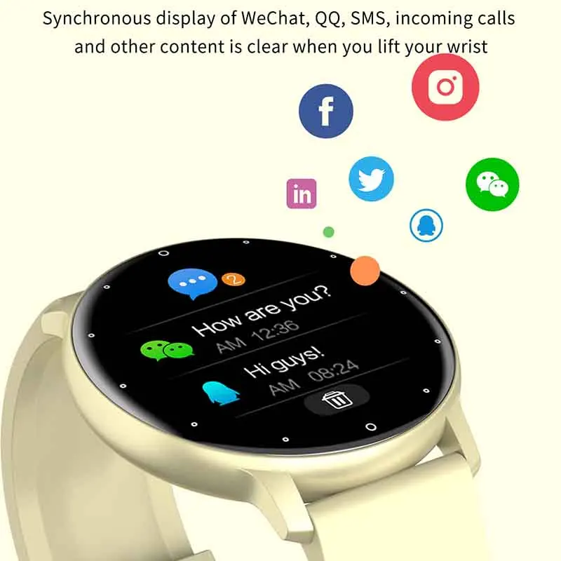 

Smart Watch Big Screen Women Men Lady Sport Fitness Smartwatch Sleep Heart Rate Monitor Waterproof Watches For IOS Android