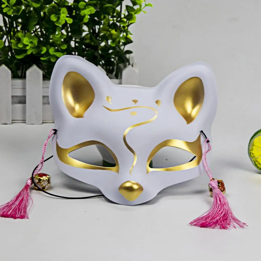 Маска для Хэллоуина японская маска с ручной росписью полулицевая из ПВХ