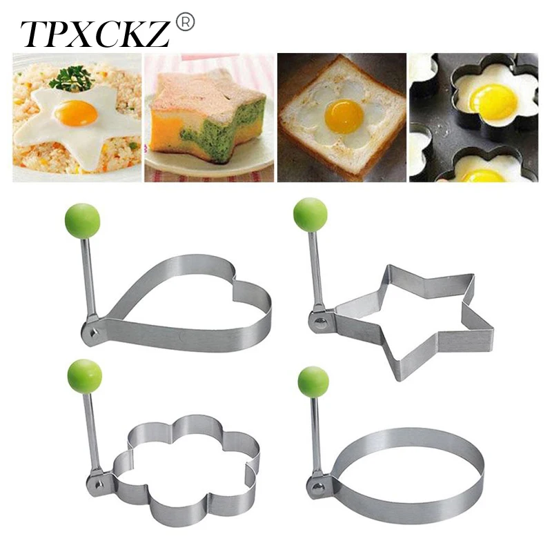 

TPXCKz Stainless Steel Fried Egg Pancake Shaper Omelette Mold Mould Frying Egg Cooking Tools Kitchen Accessories Gadget Rings