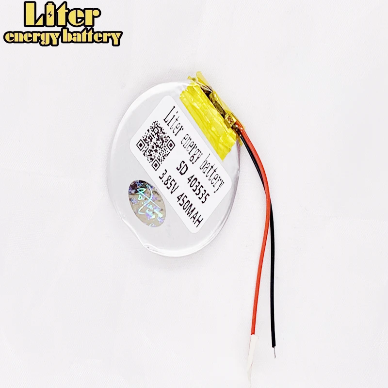 R40350 403535 3,85 V/4,4 v 1.67wh 450mAh перезаряжаемый литий-полимерный Круглый Аккумулятор для умных часов Li-PO батарея