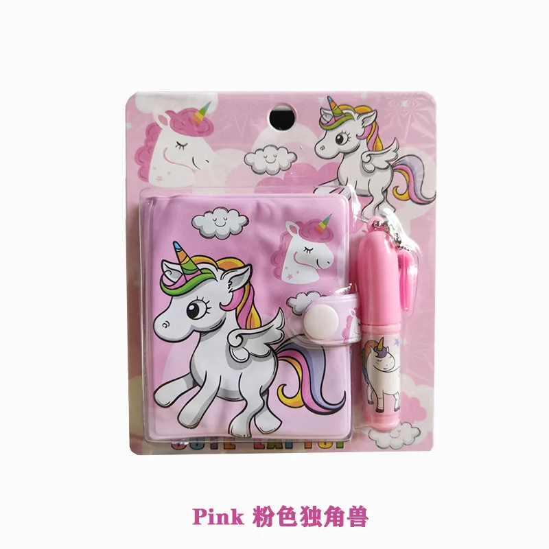 Pink Unicorn Мини Единорог блокнот с Фламинго с ручкой набор Kawaii животных медведи карманные блокноты для детей новые подарки студенческие канцелярские принадлежности - Цвет: Pink Unicorn