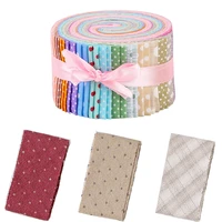 dailylike 43 pcs cotton fabric quilting strips jelly roll with different patterns sewing cotton assorted fabric long cotton tape