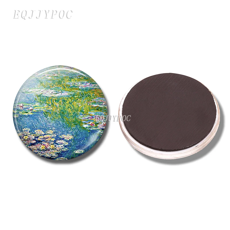 PACK OF 1 Ван Гог Подсолнух звездное небо искусство 30 мм магнит на холодильник Ирисы миндальное дерево магнитные наклейки на холодильник доска объявлений домашний декор - Цвет: PACK OF 1