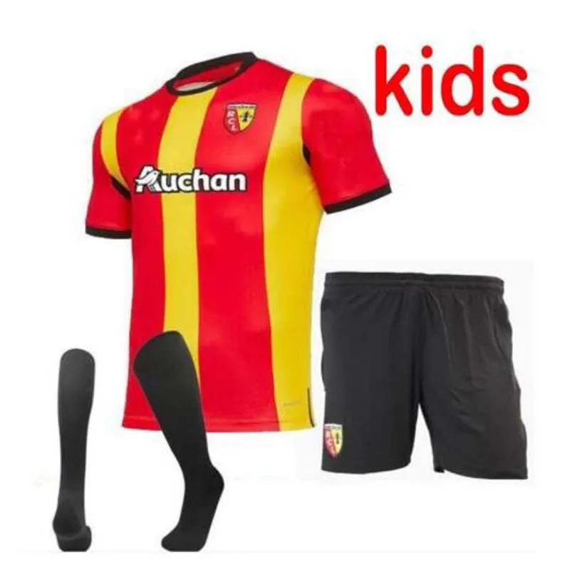 

2021 RC Lens away soccer Gradit strong Cahuzac Perez 2020 2021 RC Lens soccer jersey Camisa de futebol men football