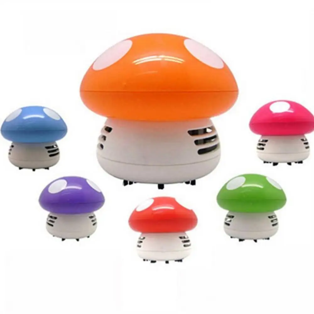 

Mini Vacuum Cleaner 6 Colors Cute Mini Mushroom Corner Desk Table Dust Vacuum Cleaner For Car Home Computer Sweeper