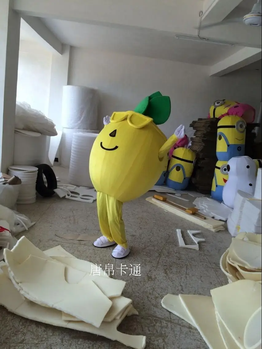 Yellow Lemon Mascot Costumes Fruit Halloween Chirstmas Party Adult Size Fancy Dress | Тематическая одежда и униформа