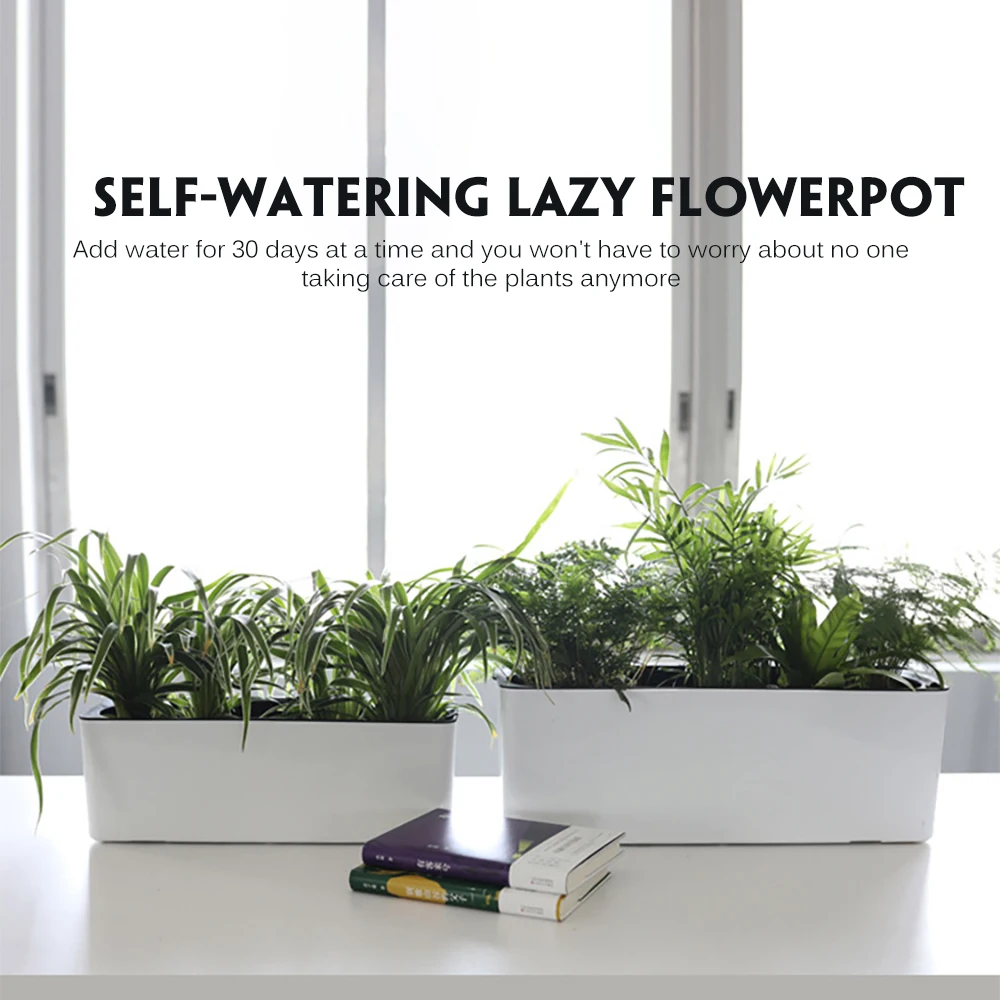 

1 шт. с самостоятельным поливом растений полипропиленовый цветочный горшок стене висит Пластик ящик для комнатных растений, корзина постав...