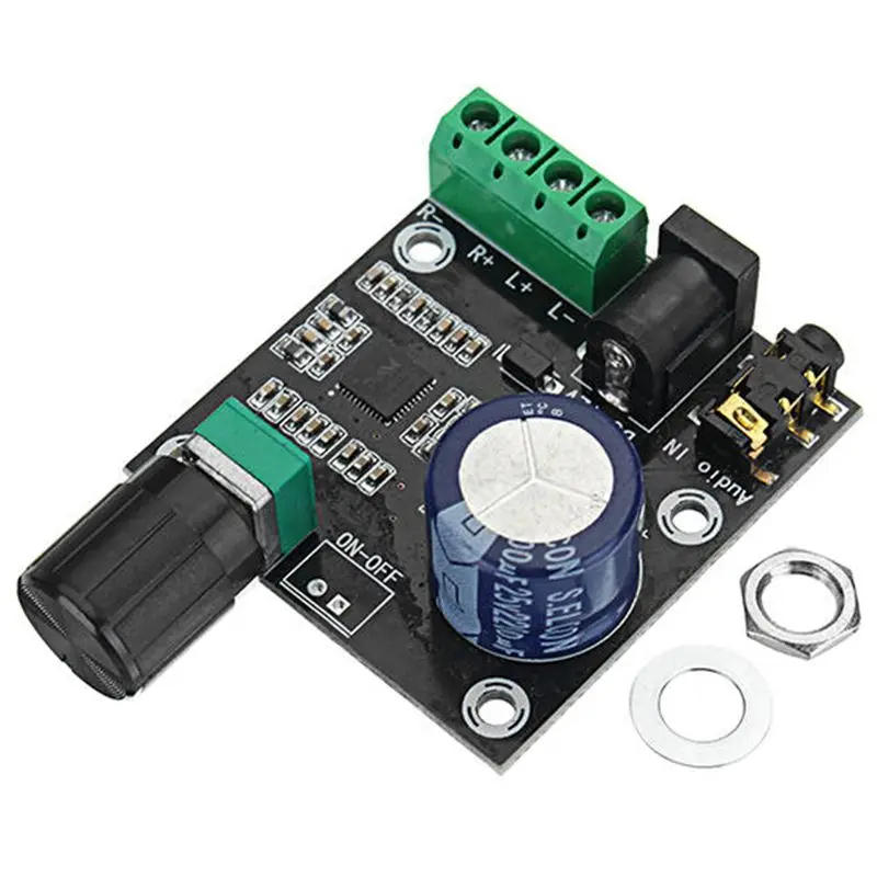 PAM8610 Dual Channel DC 12V HD Pure Digital Audio Stereo Amplifier Board Class D 15W x 2 High Power Module | Электроника