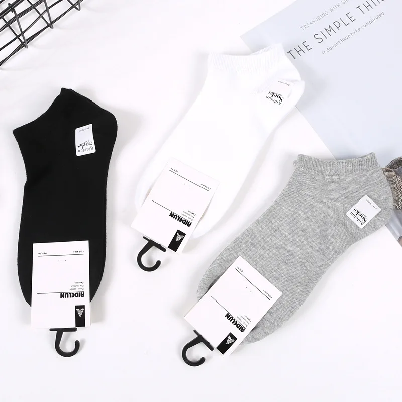 Носки мужские однотонные Цвет Повседневные носки в деловом стиле хлопок черный