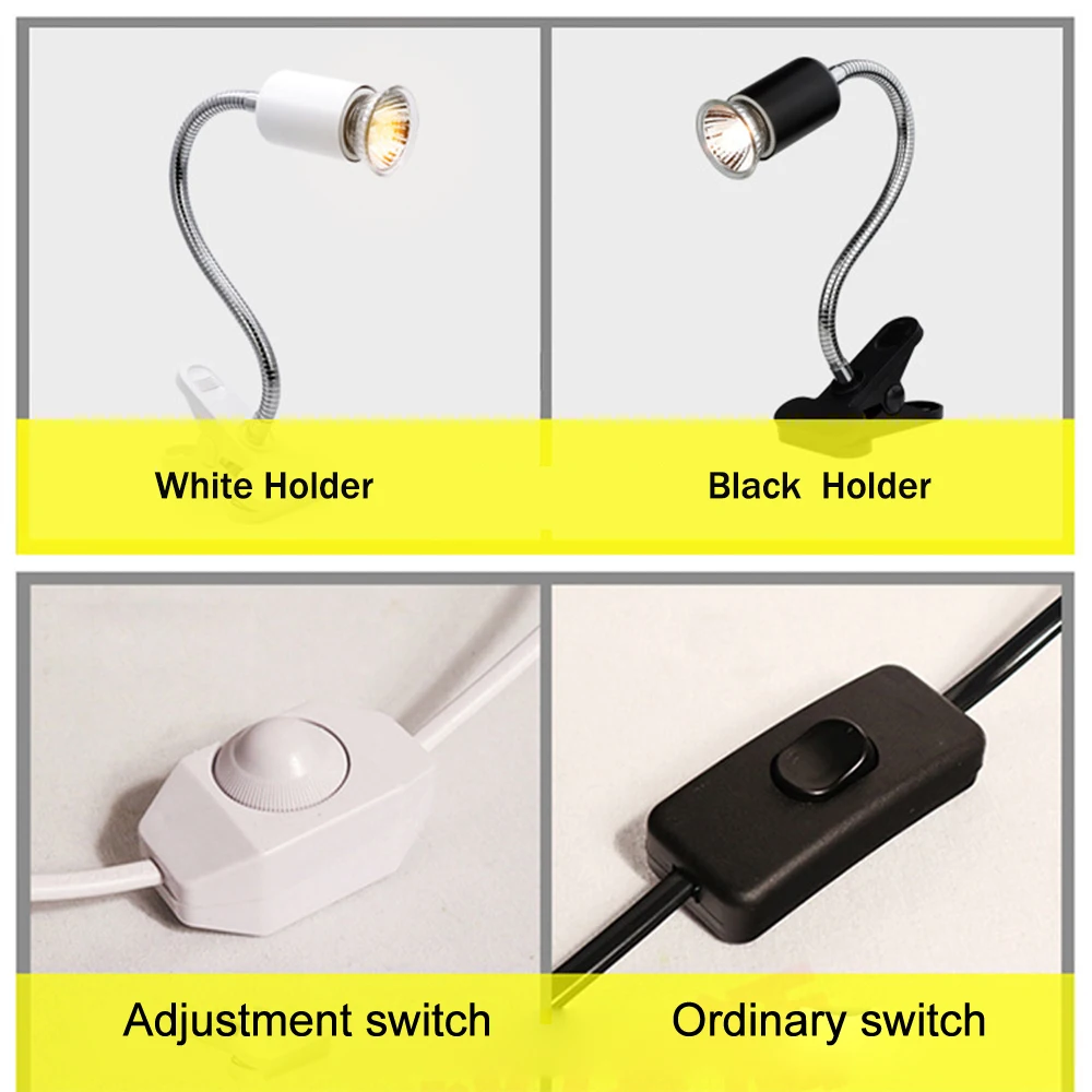 

220V Reptile Lamp Kit with Clip-on Ceramic Light Holder UVA+UVB 3.0 Turtle Basking UV Heating Lamp Set Tortoises Lizards Lights