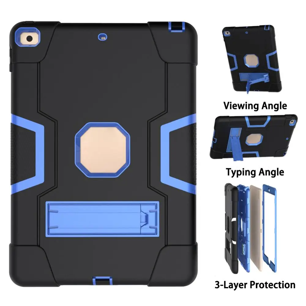 New For iPad 10.2 7th Gen 2019 Case Rugged Shockproof Heavy Duty Hybrid Three Layer Armor Defender Kids Child Proof Cover |