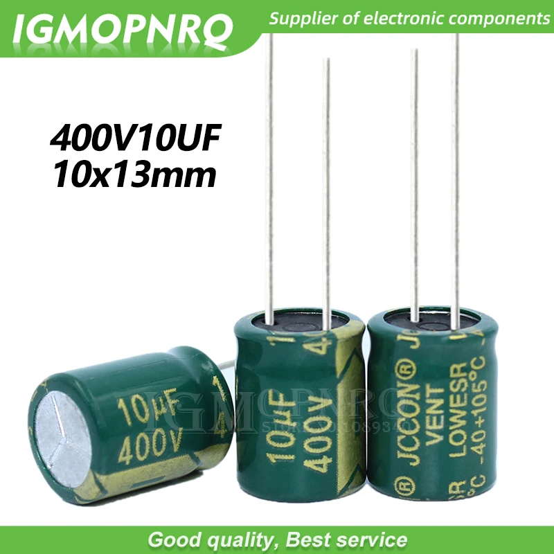 10 шт. 400V10UF 8*12 мм igmopnrq алюминиевый электролитический конденсатор высокая частота