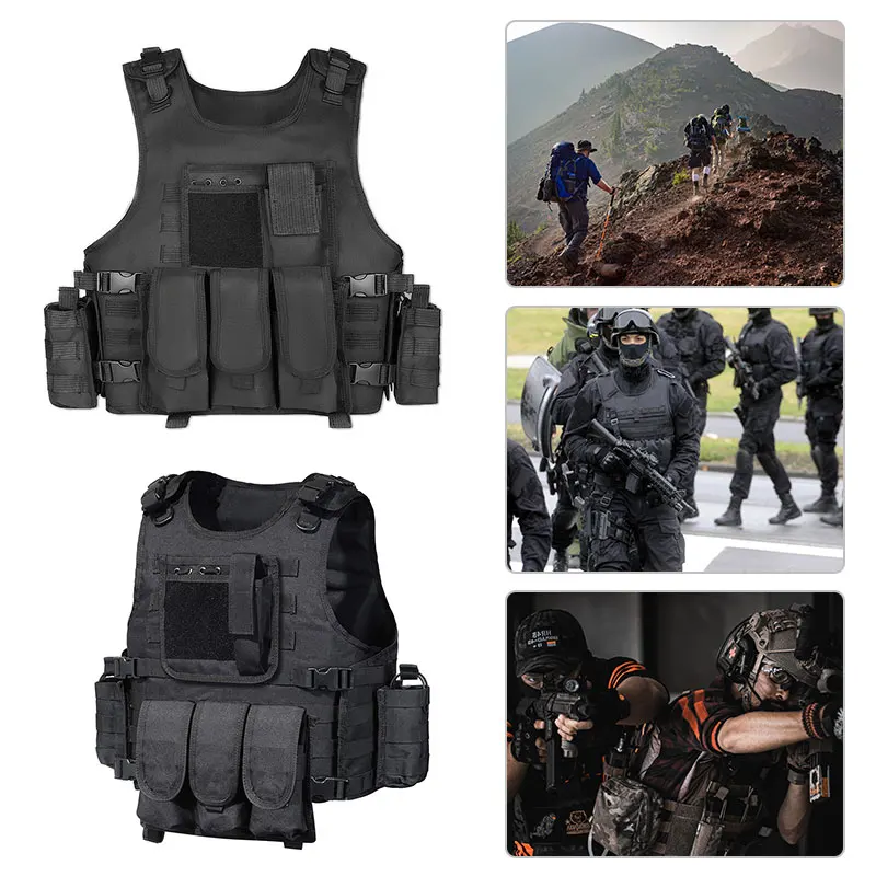

Military Tactical Vest Paintball Camouflage Body Armor Sports Plate Carrier Molle Hunting Airsoft Stock Vest